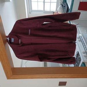Columbia burgundy fleece jacket